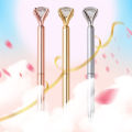 Cute gem ballpoint pen crystal glass diamond metal ballpoint beautiful gift pen. 