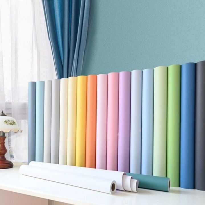 WOKHOME%20Solid%20Color%20Vinyl%20Self-adhesive%20Wallpaper%20Waterproof%20Contact%20Paper%20Wall%20Sticker%20Film%20Wall%20Papers%20In%20Rolls%20Home%20Decor%20-%20Image%205