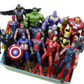 16cm Marvel Avengers Action Figure Toys Captain America Thanos Spiderman Hulk Iron Man Thor Super Hero Character Dolls Kids Gift. 
