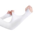 Black UV Sun Protection Hand Protector Ice Silk Arm Sleeves Sunscreen Sleeves.