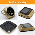 WiFi Doorbell Door Viewer Camera Door Peephole Door Camera Doorbell with Wireless Monitor Live View Available Digital Night Vision Photo Shooting Digital Door Monitoring for Home Security (without battery)-gold. 
