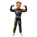 Kids Superhero Role Play Costume Movie Character Transformer Robot Fantasy Muscle Costume Boys Girls Halloween Mask Jumpsuit.