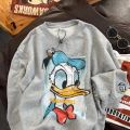 Disney Donald Duck Sweatshirts Women Men Loose Long Sleeve Autumn Oversized Hoodies Pullover Streetwear Harajuku Clothes Ladies.