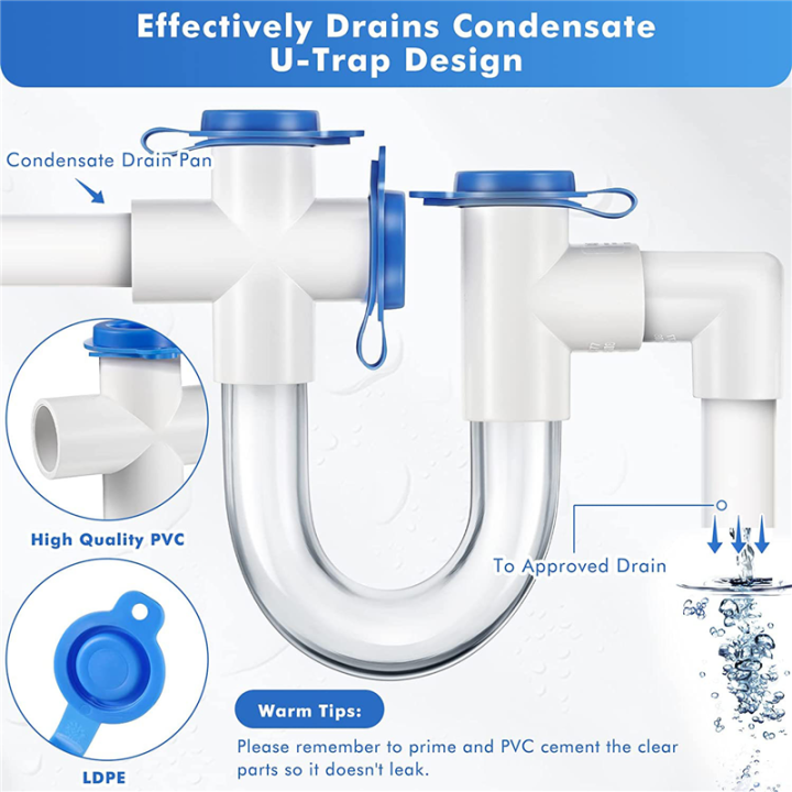 Standard%20Condensate%20Trap%20PVC%20U%20Trap%203/4%20Inch%20for%20HVAC%20Systems,%20Air%20Conditioner,%20Effectively%20Drains%20Condensate%20-%20Image%205