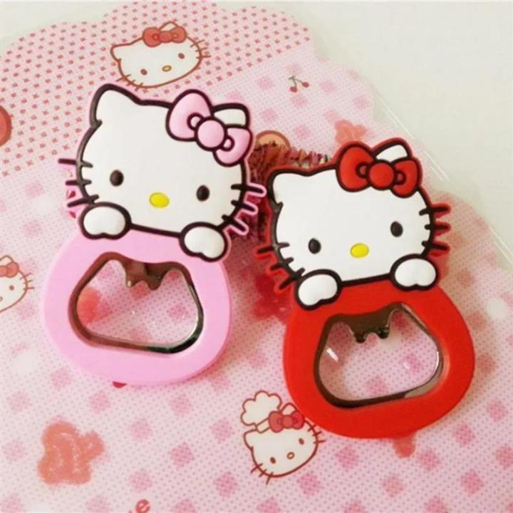 Hello Kitty My Melody Stitch Animation Cartoon Silicone Bottle Opener Creative Kawaii Cute Refrigerator Magnet Wholesale