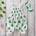 cute warm Toddler Baby Boy Girls St. Patrick's Day Sleeveless Romper Jumpsuit Clothes. 