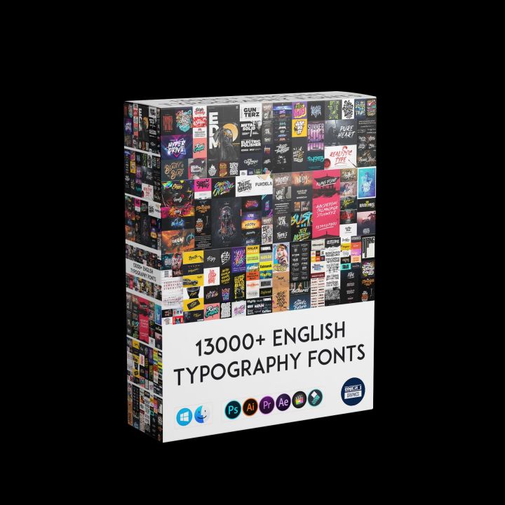 13000+ English Typography Fonts on Your Laptop or Computer