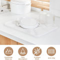GC 2 Pack Stone Dish Drying Mat With 2 Non-Slip Pad And Draining Mat Diatomaceous Earth Mat, Fast Dry, Super Absorbent Dish Drying Pad For Kitchen Counter.