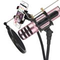 BGN-C7 Condenser Microphone Dual Phone Karaoke Live Singing Microphone Built-in Sound Card. 