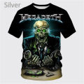 Rock Band Megadeth Unisex 3D Printed T Shirt Popular hop O-Neck Short-sleeved T-shirt Summer Men's Top Christmas Skull Tees.