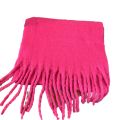 Korean ins labeling solid color mohair scarf, women's new candy color macaron color, autumn and winter thickened and widened drape. 