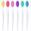 Silicone Nose Brush Cleaning Blackhead Double Sided Massage Brush Nose Brush Lip Brush Beauty Cleaning Tool.