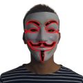 Luminous Light Up V For Vendetta Mask Cosplay Guy Fawkes Hacker EL Wire Glowing Mask For Halloween Carnival Masquerade. 