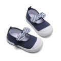 Baby toddler shoes for girls floral bow princess shoes Velcro soft sole breathable indoor shoes for kids canvas shoes. 