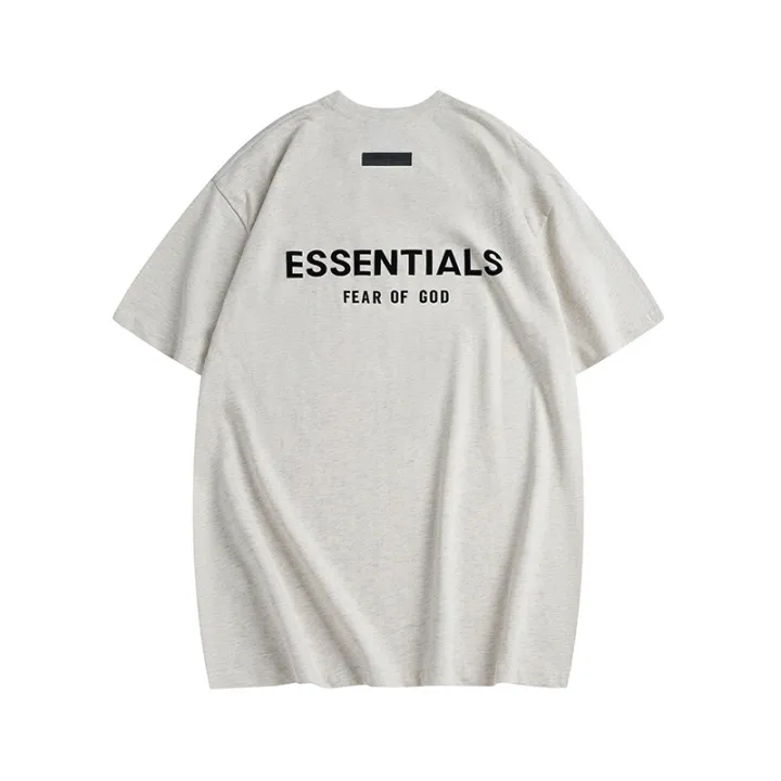 Cross-Border%20Wholesale%20FEAR%20OF%20GOD%20ESSENTIALS%20Double%20Line%20Short%20Sleeve%20American%20Special-Interest%20Fashion%20Brand%20FOG%20Loose%20T%20T-shirt%20-%20Image%204