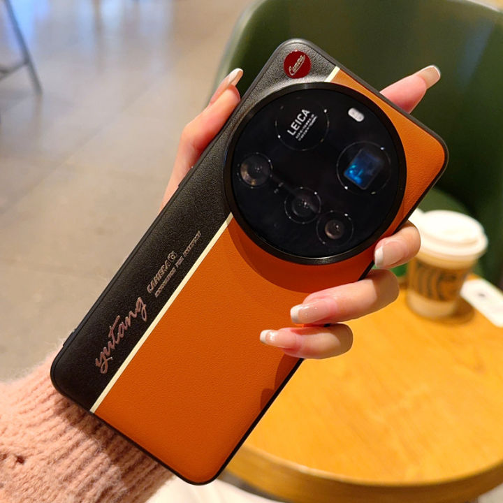 HODON%20Fashion%20Contrast%20Color%20PU%20Leather%20Phone%20Case%20For%20Xiaomi%20Mi%2015%2014%20Pro%2013%20Ultra%20Redmi%20K80Pro%20Cases%20Luminous%20Protect%20PC%20Back%20Cover%20-%20Image%203