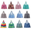Foldable Shopping Bag Reusable Eco Bags For Vegetables Grocery Package Shopper Bag Large Handbags Tote Bags Pocket Pouch.