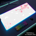 Sakura RGB Mouse Pad Gaming Mousepad LED Mouse Mat Keyboard Mat Anti-slip Best Choice Desk Pad XXL Luminous Desk Rug.