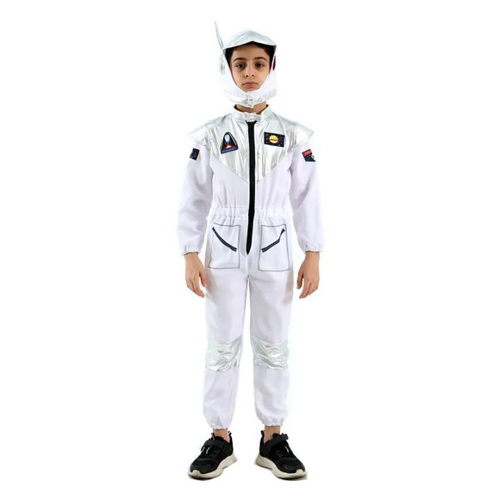 Child Astronaut Role Play Costume Boys Girls Halloween Space Suit Play School Party Performance Costume Carnival With Hat