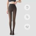 Thicken Polar Stockings Winter Warm Leggings Women'S Fleece Lined Tights Skin Effect Pantyhose Translucent Wool Sock Pants. 