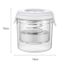 1 PCS Yogurt Strainer Maker Reusable Whey Separator Transparent & White Plastic+Stainless Steel for Sauce Fruit Juice Nut Mesh Strainer.