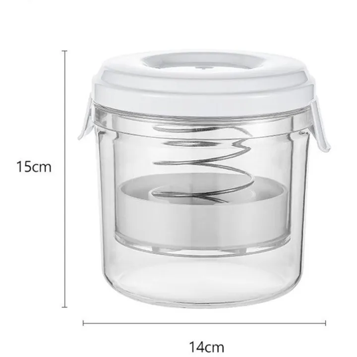 1%20PCS%20Yogurt%20Strainer%20Maker%20Reusable%20Whey%20Separator%20Transparent%20&%20White%20Plastic+Stainless%20Steel%20for%20Sauce%20Fruit%20Juice%20Nut%20Mesh%20Strainer%20-%20Image%203