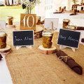 Mini Chalkboard Label Signs, 40 Pack Framed Easel Stand Wooden Blackboard for Buffet Food Signs, Wedding Place Cards. 