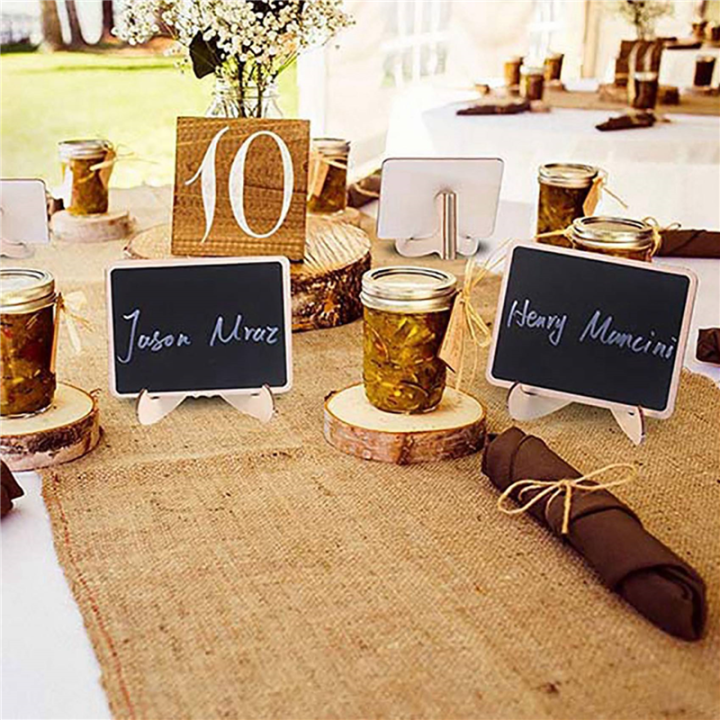 Mini%20Chalkboard%20Label%20Signs,%2040%20Pack%20Framed%20Easel%20Stand%20Wooden%20Blackboard%20for%20Buffet%20Food%20Signs,%20Wedding%20Place%20Cards%20-%20Image%203