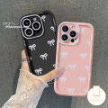 Simple Cuet Bowknot Soft Angel Eyes Case Compatible for IPhone 16 11 13 15 12 14 Pro Max X XR XS Max 8 6 15 7 6s 16 Plus 7Plus SE 2020 Candy Color Cover.