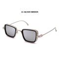 New Vintage Metal Steampunk Sunglasses Men Women Square Sun Glasses For Men Women Stylish Retro Brand Shades Male Female UV400.