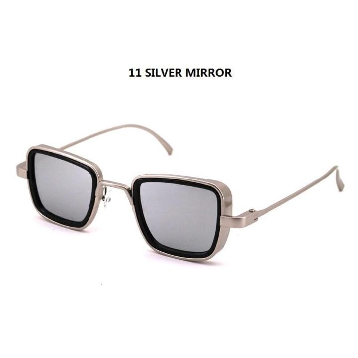New Vintage Metal Steampunk Sunglasses Men Women Square Sun Glasses For Men Women Stylish Retro Brand Shades Male Female UV400