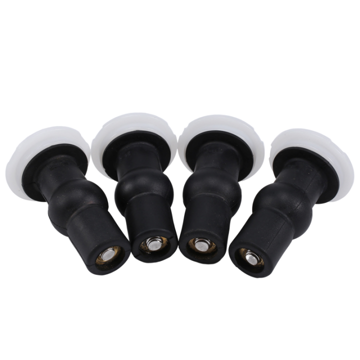 4 Pack Toilet Seat Hinges Bolt Expanding Rubber Top Nuts Screw