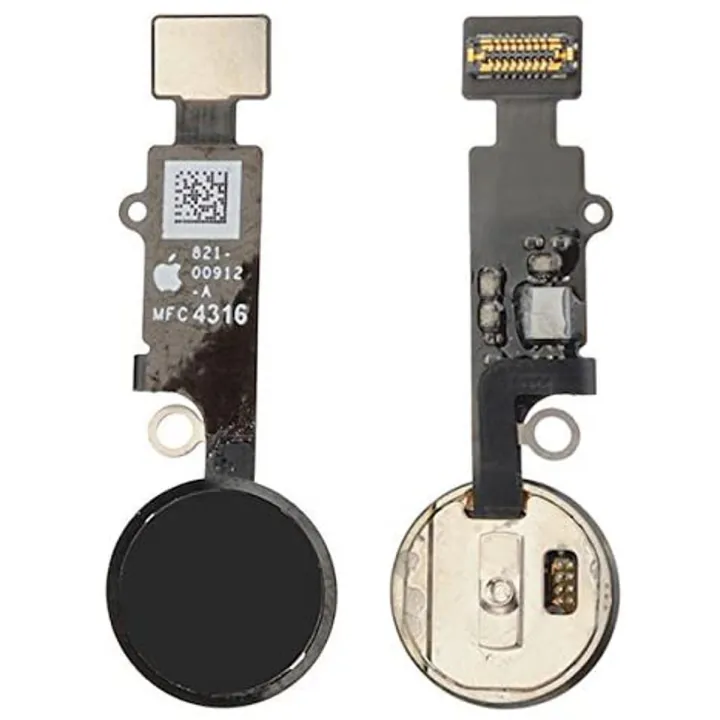 iPhone 7 and 7 Plus Black Home Button Key Menu Flex Cable Assembly Replacement Part