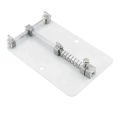 Universal PCB Holder Stand Stainless Steel 120x80x20mm Adjustable PCB Holder Circuit Board Fixture Soldering De-Soldering Jig Fixture Small Logic Boards Tool Sets.