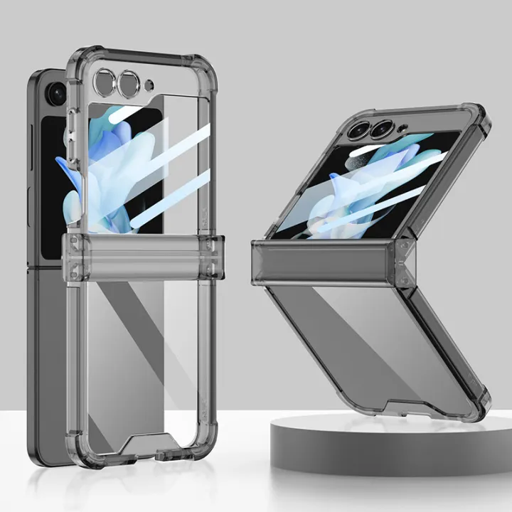 %E3%80%90Hot%20item%E3%80%91%20HODON%20Full%20Protective%20Hinge%20Phone%20Cases%20For%20Galaxy%20Z%20Filp%207%20Z%20Flip6%20Z%20Flip%205%205G%20ZFlip%204%20ZFlip3%20Fllip5%20Case%20Colorful%20Transparent%20Shockproof%20Hard%20Back%20Cover%20-%20Image%202