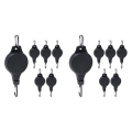 12 Pack Plant Pulley Retractable Hanger Plant Pulley Adjustable Height Wheel for Hanging Plants Indoor Black.