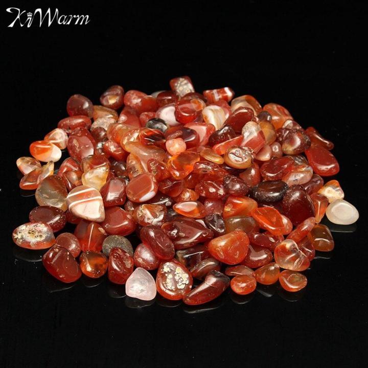 KiWarm Hot Selling 100g Natural Tumbled Carnelian Crystal Red Gravel ...