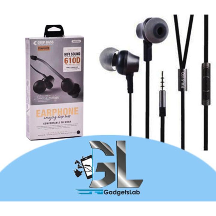 Remax 610D Super Bass In-Ear Earphone - Black | Daraz.com.bd