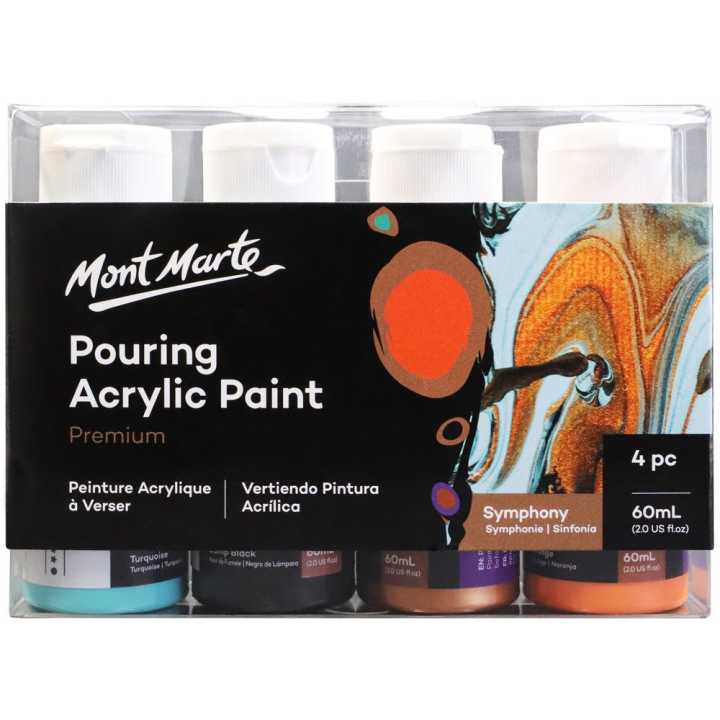 Mont Marte Pouring Acrylic 60ml 4pc-Symphony