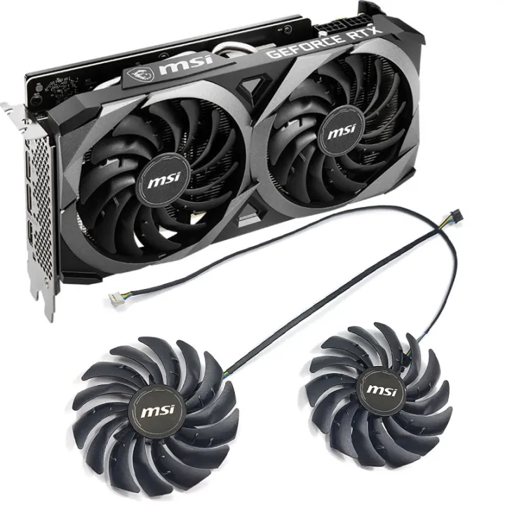NEW 95MM PLD10010S12HH RTX 3070 VENTUS 2X GPU Fan，For MSI RTX 3060 3060TI 3070 VENTUS、RX 6600 6700 XT Graphics card cooling fan