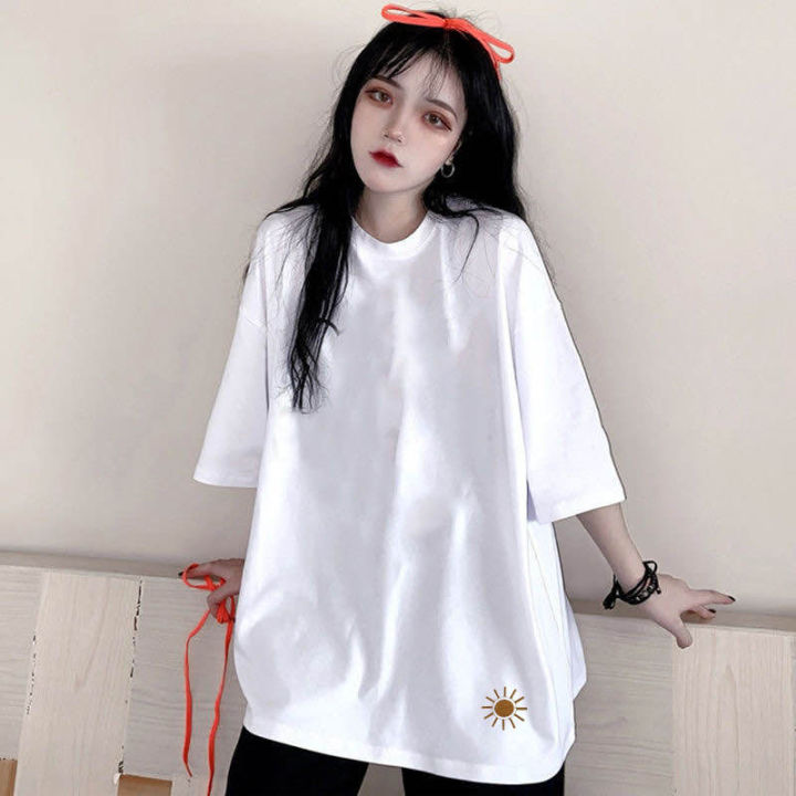 Plus%20Size%20Short%20SleeveTWomen's%20Korean-Style%20Loose%20Summer%20T-shirt2023New%20All-Matching%20Embroidered%20Simple%20T-shirt%20Top%20-%20Image%209