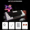 MUCAI MK61 USB Gaming Mechanical Keyboard Red Switch 61 Keys Wired Detachable Cable RGB Backlit Hot Swappable. 
