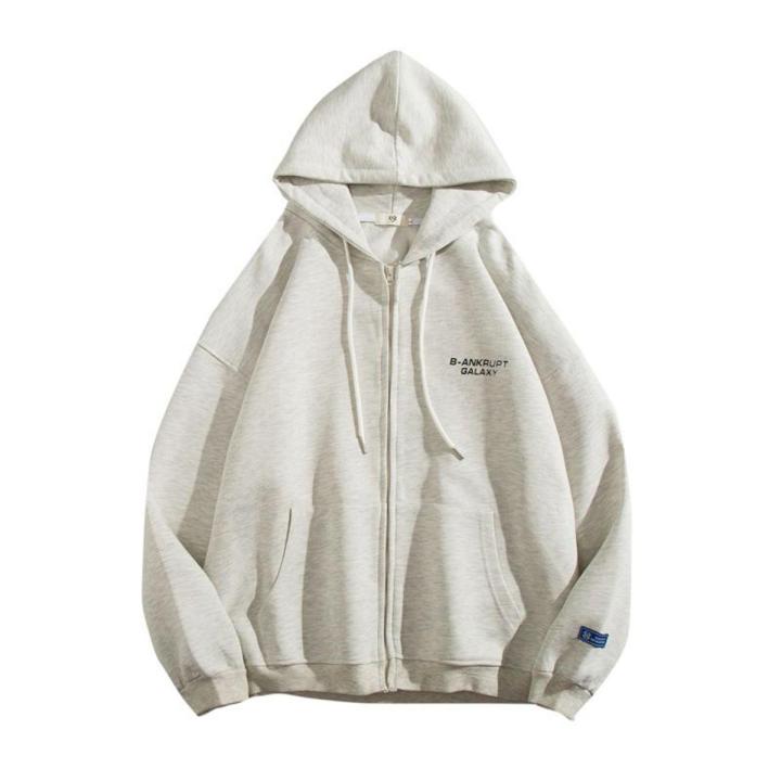 insHong Kong Style Cardigan Sweater Men's Autumn and Winter Korean Style Hooded Jacket Female Students Trendy Loose All-Match Couple Sweaterc
