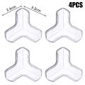 4Pcs Baby Bump-proof Table Corner Transparent Protective Cover T-shaped Transparent Anti-collision Sticker for Children Table Corner.