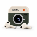 Q86 TWS Wireless Bluetooth Earbuds HiFi Stereo Sound Sport Headset Retro Camera Design Earphones foriPhone.