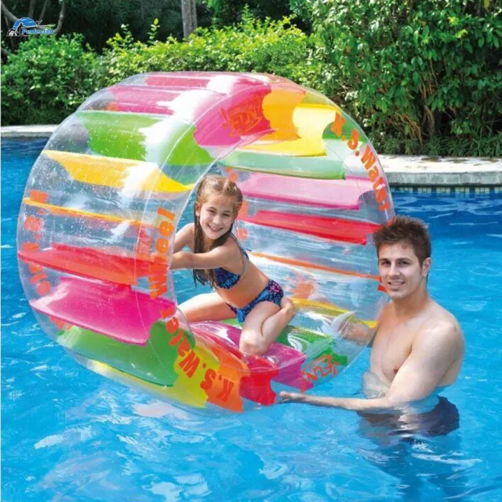 Swimming%20Pool%20Floats,%20Outer%20Dia%2039in%20Kids%20Colorful%20Inflatable%20Water%20Wheel%20Roller%20Float%20Giant%20Roll%20-%20Image%204