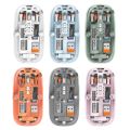 X5 Crystal Transparent Wireless Mouse - Rechargeable, Noiseless, And 3 Adjustable Dpi For Optimal Comfort - Stylish And Efficient.
