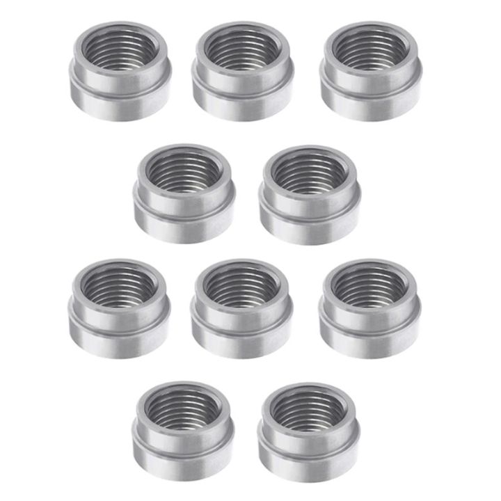 O2 Sensor Plug Cap 10 Pcs M18x1.5 O2 Oxygen Sensor Weld on Bung Plug Stepped Nut Cap Kit ...