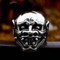 15 Styles for Choose Stainless Steel Vintage Hannya Oni Ring Japan Tengu Skull Skeleton Mask Ring Gothic Punk Rock Biker Jewelry.
