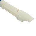 Music Instrument 6 Holes Soprano Flute Recorder White Blue.